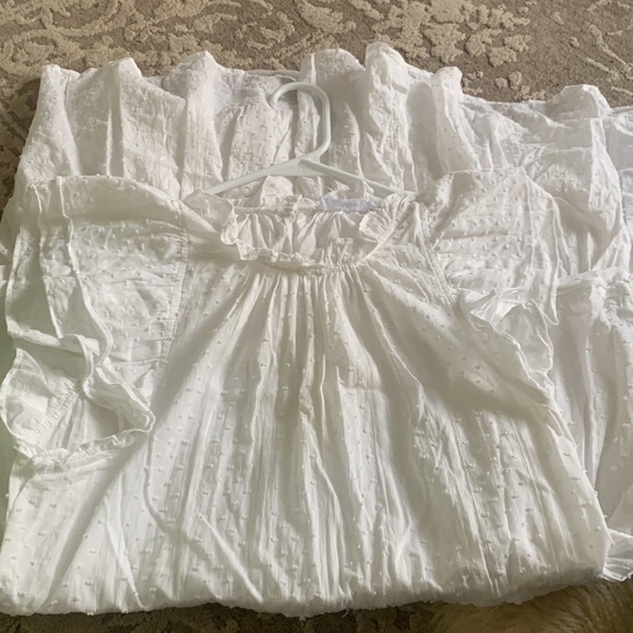 Talulah white eyelet tiered ruffle dress Swiss dots sz S party summer Olivaceous - Picture 3 of 16